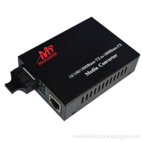10/100/1000Base-Tx to 1000Base-Fx Gigabit Ethernet Fiber Media Converter